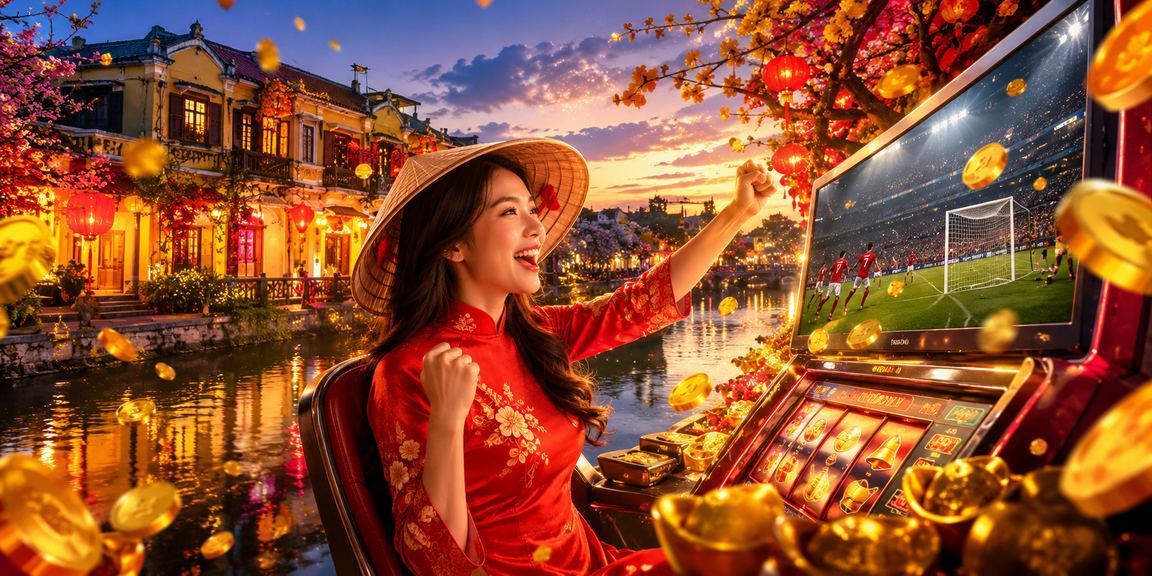 Màn hình slot lấy cảm hứng Hà Nội và nón lá trên thiết bị di động