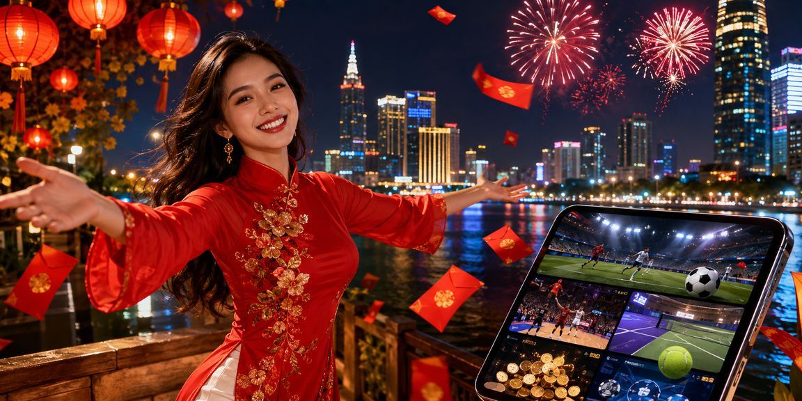 Đèn lồng và phong bao đỏ tại TP.HCM gợi không khí truy cập mùa lễ